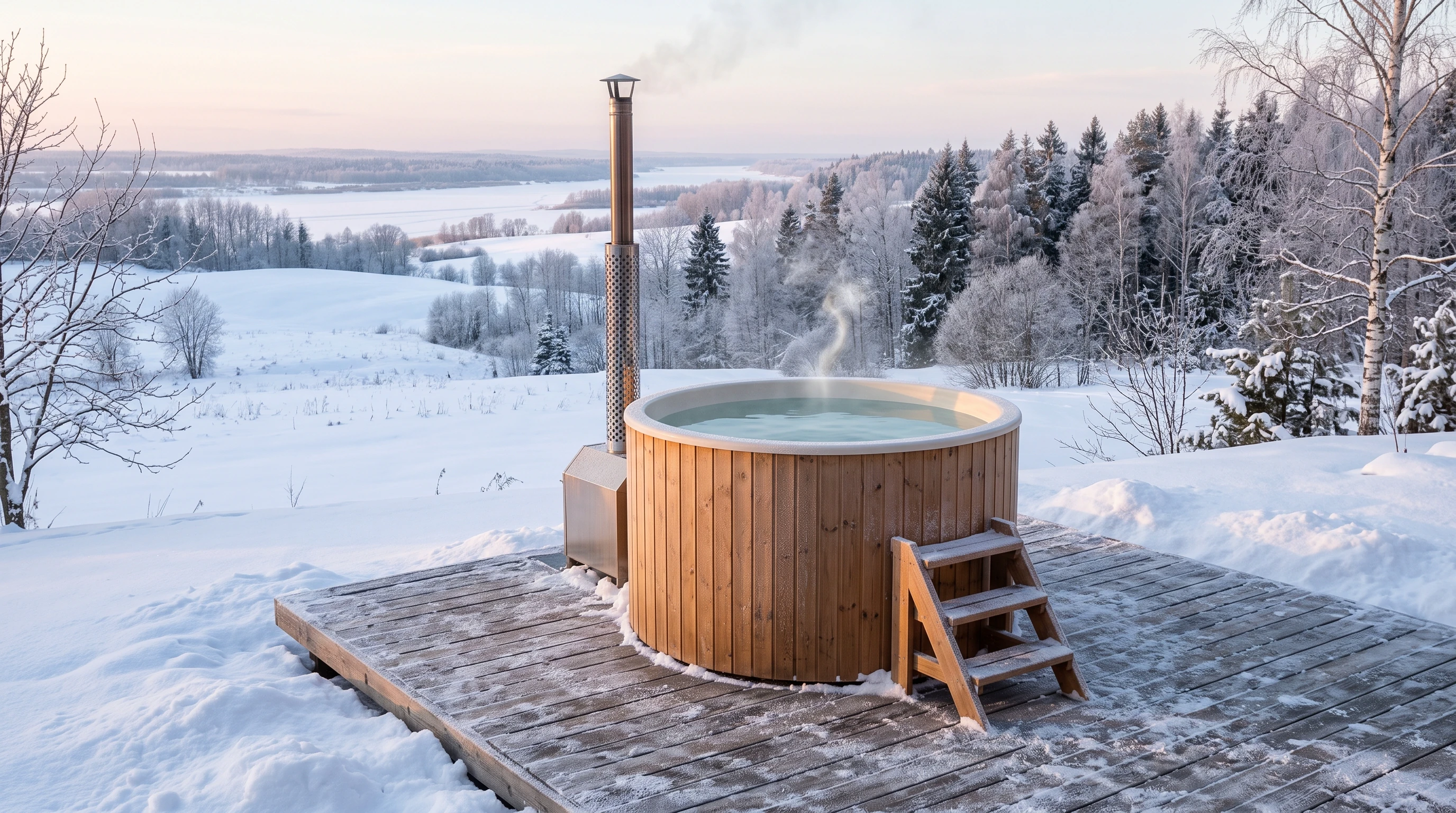 Купель зимой: что учесть для воды, печи и настила